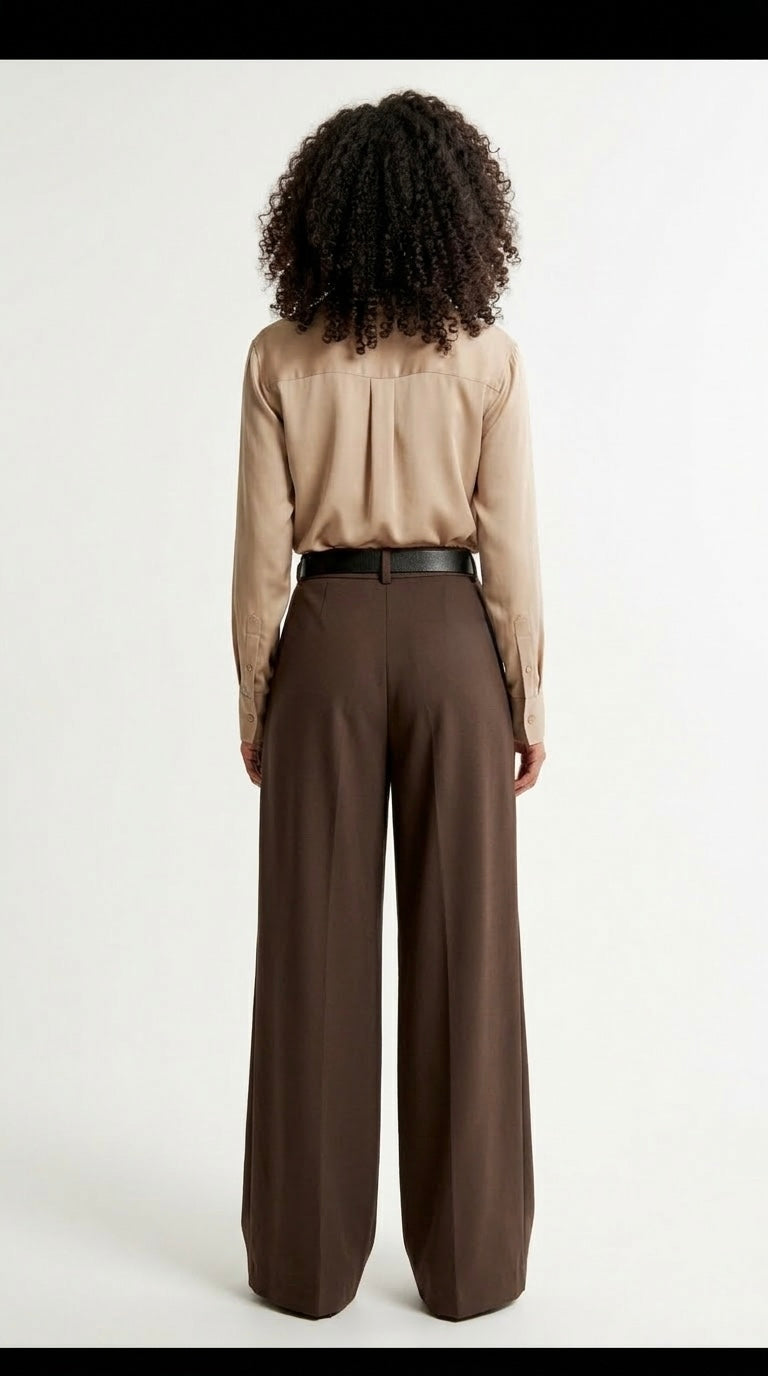 Suède pant Marron