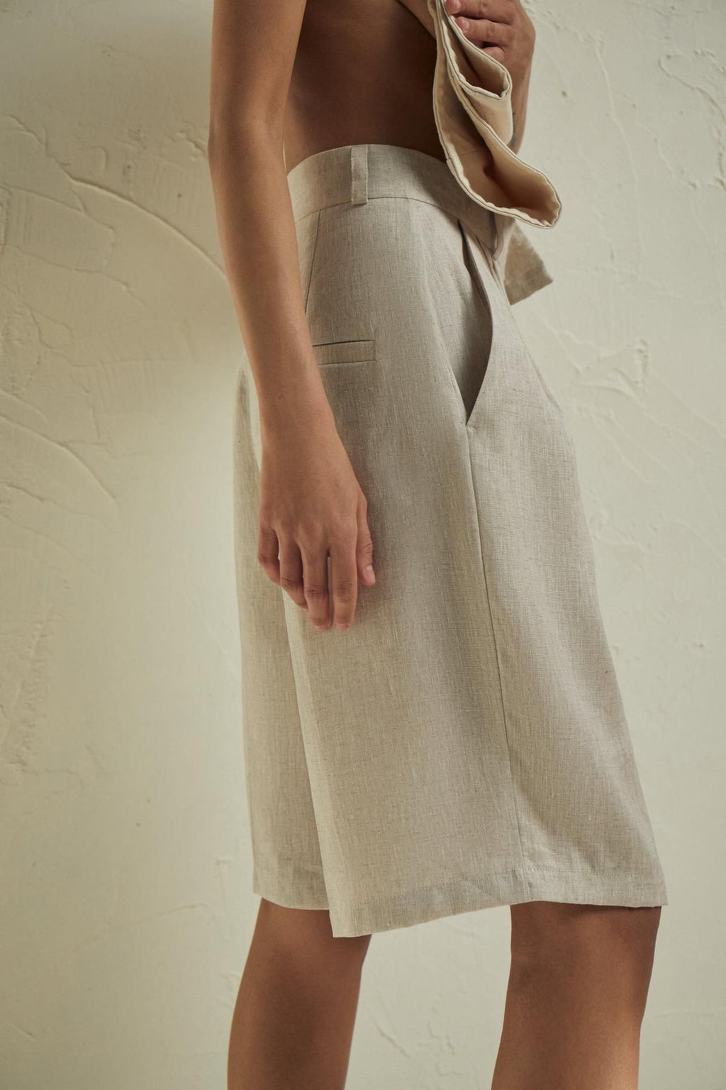 Bermuda short blanc cassé