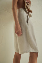 Bermuda short blanc cassé